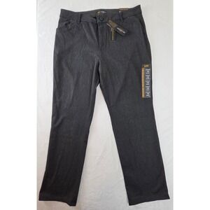 Lee Effortless Wash & Wear Women's 14 Short Charcoal Straight Leg